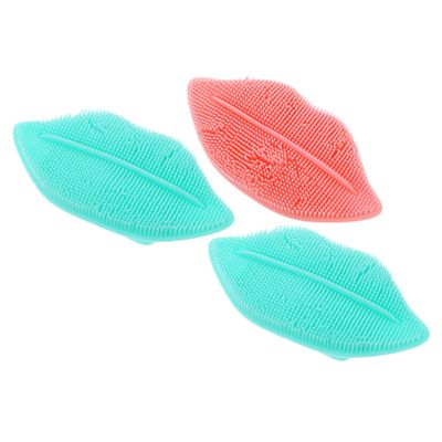 ASAKKURA 3pcs Silicone Lip Scrub Brush for Women Lightweight Facial Cleansing Tool Soft Exfoliator for Sensitive Skin Portable Face and Lip Care Gift Random Color