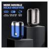 PWVFXHYF 2025 New Upgrade Mini Dual-Head Electric Shaver - Pocket-Size USB Rechargeable Shaver for Men, Washable Double Head Razor(Green) view 2