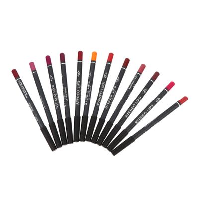 BIUDECO 12Pcs Lip Liner Pencil Matte Wood Makeup Lipsticks Accessory Portable with Smooth Texture for Precise Lip Contouring and Color