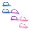 Beaupretty 6pcs Nail Dust Remover Brushes Plastic Manicure Nail Tools for Cleaning Fingernails Hands Feet Travel Gift in Pink Purple Blue view 1
