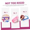 Beaupretty 6pcs Nail Dust Remover Brushes Plastic Manicure Nail Tools for Cleaning Fingernails Hands Feet Travel Gift in Pink Purple Blue view 3