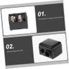 Outanaya 4pcs Dual Cosmetic Pencil Sharpener for Eyeliner and Eyebrow Pencils Durable Makeup Sharpener with Two and Shavings Collector Practical Black Tool for Women and Random Color view 2