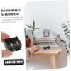 Outanaya 4pcs Dual Cosmetic Pencil Sharpener for Eyeliner and Eyebrow Pencils Durable Makeup Sharpener with Two and Shavings Collector Practical Black Tool for Women and Random Color view 4