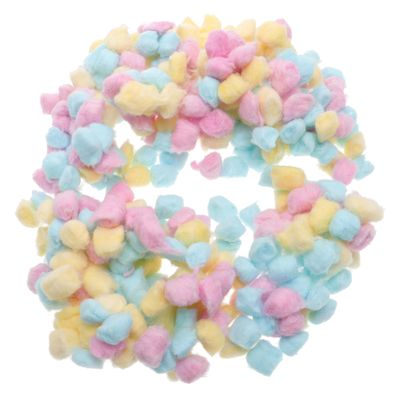 ASAKKURA Colored Cotton Balls for Face Washing and Makeup Soft Lightweight Cotton Balls in Pink Yellow Blue for Home Beauty Salon Newborn Care and Gentle Skin