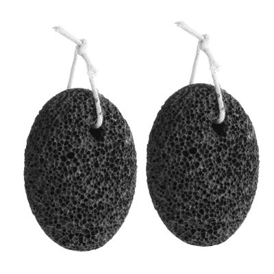 ERINGOGO 2pcs Natural Pumice Stone Foot Scrubber for Exfoliating Callus Remover Hard Skin Softening Dead Skin Removal for Feet Hands Elbows with Massage Effect