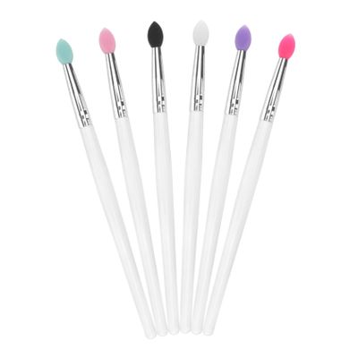 DECORNIJIA 6PCS Sequined Silicone Eyeshadow Brush Soft and Makeup Brushes for Comfortable Application and Easy Cleaning Portable Cosmetic Tool for Daily Use and Travel