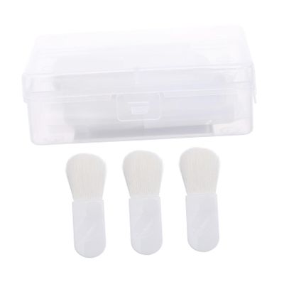 PHENOFICE 3pcs Mini Blush Brush with Non Slip Handle Soft Bristles for Blending Loose Powder and Foundation Portable Makeup Beauty Tool for Women Natural Cheek Contouring Random Color