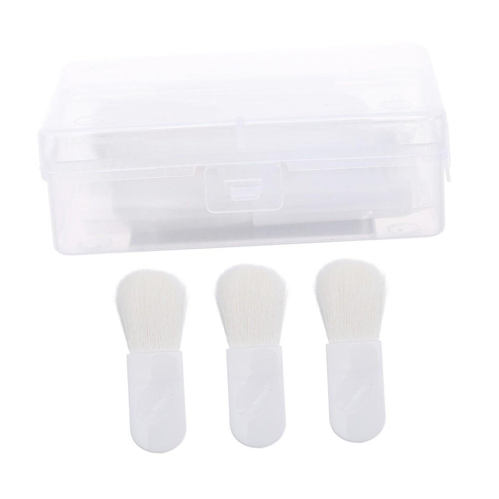 PHENOFICE 3pcs Mini Blush Brush with Non Slip Handle Soft Bristles for Blending Loose Powder and Foundation Portable Makeup Beauty Tool for Women Natural Cheek Contouring Random Color