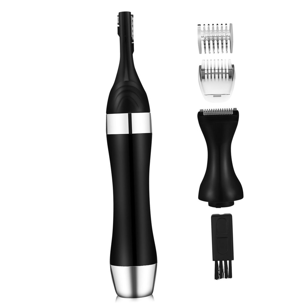 NOLITOY Electric Eyebrow Trimmer with Precision Shaper and Multiple Heads Portable Facial Hair Remover for Nose and Eyebrows Ergonomic Grip to Use for Women