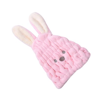 Baluue Cartoon Rabbit Dry Hair Hat for Super Absorbent Elastic Shower Cap Dry Hair Towel for Bathing and Face Washing Frizz and Random Color Random Color