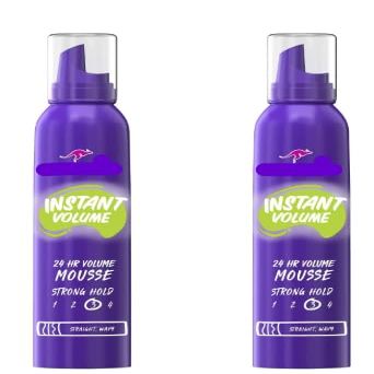 Ausssiee Instant Volume Mousse with Australian Jojoba Oil and Sea Kelp, 24-Hour Lightweight Hold Volumizing Hair Styling Product, 6 oz, Pack of 2