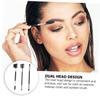 COOPHYA 3pcs Double Ended Eyebrow Brush and Eyelash Comb Dual Use Cosmetic Makeup Tool for and Precise Eyebrow Shaping in Black view 3
