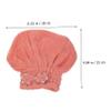 AUTSUPPL 2pcs Quick Absorbent Coral Fleece Hair Drying Caps Lightweight Soft Turban Towels for Women Gentle Hair Travel Friendly for Home and Shower Use view 3