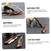 Beaupretty Vintage Manual Beard Shaving Cutter Wood Handle Holder Compact Lightweight Classic Barber Tool for Mens Grooming and Travel Practical Fathers and Friends view 4