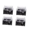 LIFKOME 4pcs Dual Eyebrow Pencil Sharpeners for Makeup with Precise Blades Safe Cosmetic Sharpener for Eyeliner and Brow Pencils Black for Household Use Random Color view 1