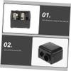 LIFKOME 4pcs Dual Eyebrow Pencil Sharpeners for Makeup with Precise Blades Safe Cosmetic Sharpener for Eyeliner and Brow Pencils Black for Household Use Random Color view 2