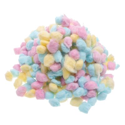 Healeved Colored Cotton Balls for Face Newborn Small Soft Absorbent Fuzzy Balls for Makeup Removal Crafts Pet Nest Warmth Pink Yellow Blue