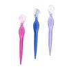 FRCOLOR 3Pcs Stainless Steel Eyebrow Razors Lightweight Non Slip Grip Precise Trimming Beauty Makeup Tools for Women Travel Friendly Transparent Red view 1