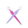 FRCOLOR 3Pcs Stainless Steel Eyebrow Razors Lightweight Non Slip Grip Precise Trimming Beauty Makeup Tools for Women Travel Friendly Transparent Red view 2