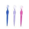 FRCOLOR 3Pcs Stainless Steel Eyebrow Razors Lightweight Non Slip Grip Precise Trimming Beauty Makeup Tools for Women Travel Friendly Transparent Red view 4