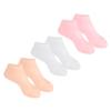 Ipetboom 3Pairs Moisturizing Elastic Boat Socks for Foot Protection Skin for Dry Cracked Heels Exfoliating and Hydrating Footwear XL with White Pink and Colors view 1