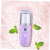 NULYLU Portable USB Facial Mister Moisturizing Nano Face Sprayer with Water Tank for Hydration and Skin Moisture Replenishment Compact Purple Humidifier Steamer view 4