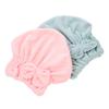 NULYLU 2pcs Coral Fleece Hair Drying Towels Absorbent Lightweight Bathing Caps for Women Quick Dry Hair Wraps with Cute Cartoon Design Reduce Frizz and Breakage for Travel and Home Use view 1