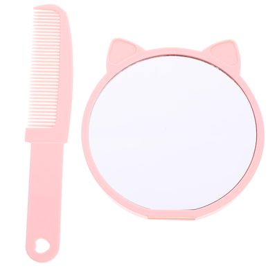 PartyKindom Cute Cat Hand Mirror Portable Travel Makeup Mirror for Women