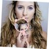 PartyKindom Cute Cat Hand Mirror Portable Travel Makeup Mirror for Women view 4