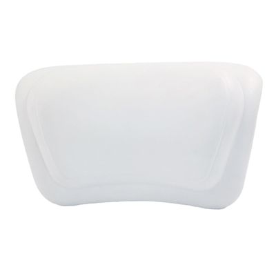 WATIIFUFU PU Bathtub Pillow with Suction Cups Soft Bath Neck Cushion for Use Compatible with All Tub White