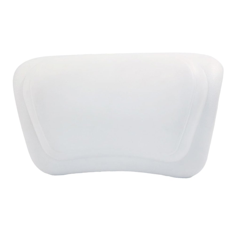 WATIIFUFU PU Bathtub Pillow with Suction Cups Soft Bath Neck Cushion for Use Compatible with All Tub White