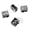 BEBEMOKO 4pcs Makeup Pencil Sharpener with Dual and Lid Compact Cosmetic Tool for Brow and Eyeliner Pencils Efficient and Mess Sharpening Black Random Color view 1