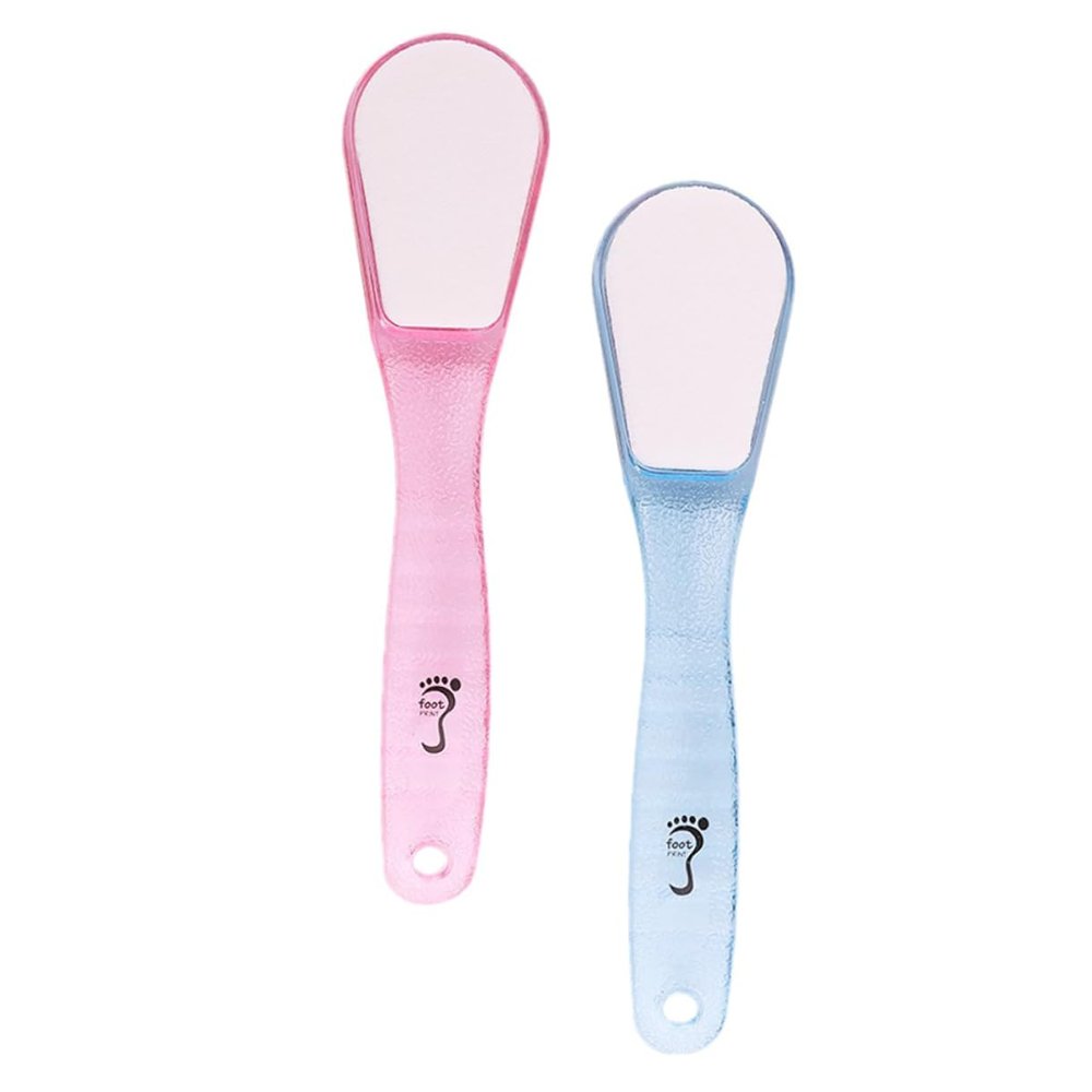 BELLIFFY 2Pcs Double Sided Foot Scrubber Pedicure Tools for Hard Skin Removal Natural Exfoliate Stone for Callus Softening and Smooth Feet Sanding Stones Random Color