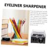 MOTHNUR 4pcs Double Makeup Pencil Sharpener for Eyeliner Eyebrow Pencils Cosmetic Tool for Women Suitable for Small Pens Efficient and Precise Sharpening in Black Random Color view 3