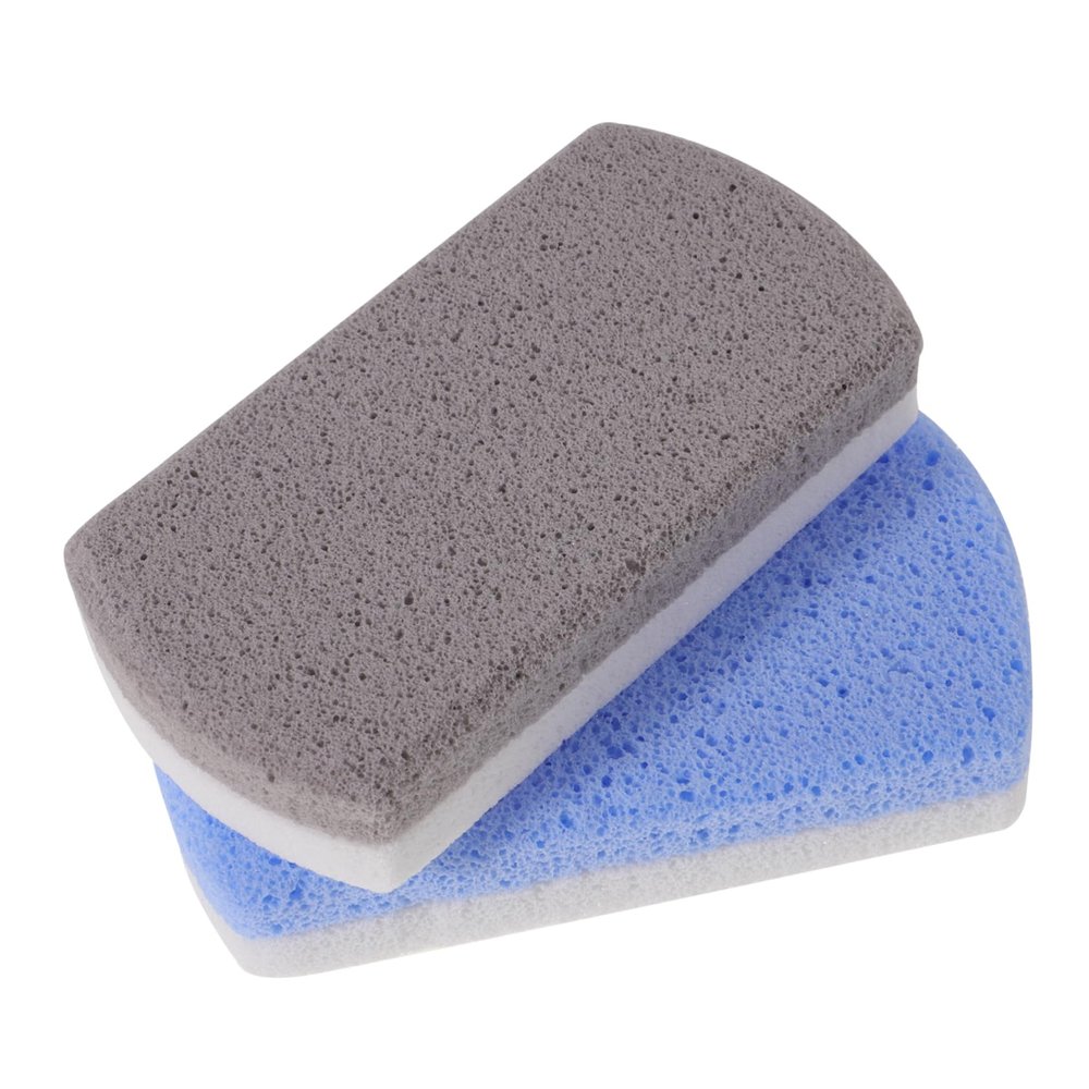Baluue 2pcs Double Color Foot Callus Remover with Coarse and Medium Pumice Ergonomic Dead Skin Exfoliator for Women and Men Home Foot Care Tool for Cracked Heels and Rough Skin