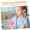 BAZEITFLOW 4pcs Silicone Face Scrubber Brush for Deep Facial Cleansing and Massage Soft Cartoon Rabbit Design Ergonomic Small Lightweight Cleansing Tool for Oily Skin Care view 4