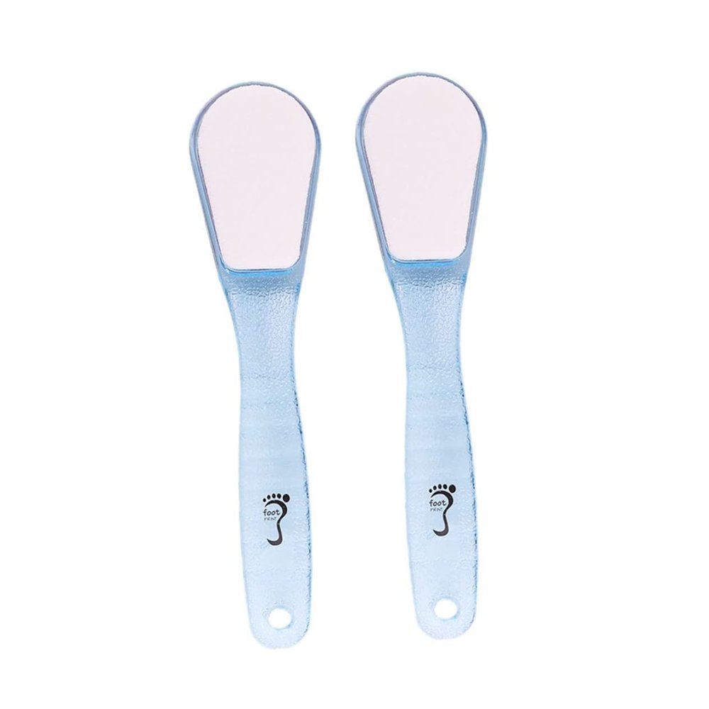 WRITWAA 2Pcs Dual Sided Pedicure Foot Stone for Dead Skin Removal Exfoliating Foot Scrubber and Massage Tool Natural Grinding Stone for Hard Skin Lightweight and Portable Random Color