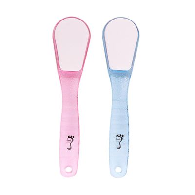 AUTSUPPL 2Pcs Double Sided Pedicure Tool Foot Scrubber for Dead Skin Removal Rough Stone Exfoliator Foot Care Props Massage Grip Random Color