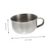 Garneck Stainless Steel Mens Shaving Bowl with Handle Smooth Edges Safe for Skin Portable Bubbling Soap Vessel for Wet Shave Easy to Clean and Rust Resistant Silver Shaving Dish view 3