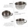 Garneck Stainless Steel Mens Shaving Bowl with Handle Smooth Edges Safe for Skin Portable Bubbling Soap Vessel for Wet Shave Easy to Clean and Rust Resistant Silver Shaving Dish view 4