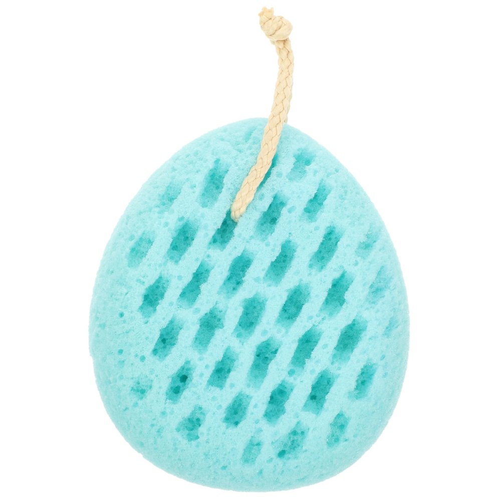 ADOCARN Supple Back Scrubber Bath Sponge for Shower Gentle Exfoliating Body Sponge with Massage Texture Suitable for Skin Cleansing Reusable and Soft Fruit Green