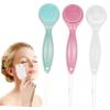 Anneome 3pcs Manual Silicone Facial Cleansing Brushes Soft Skin Care Face Wash Scrubbers for Travel Compact Gentle Deep Cleaning view 1