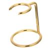 ADOCARN Metal Shaving Brush and Razor Stand Gold Barber Brush Rack with Upside Down Drying Design Compact Metal Holder for Mens Bathroom Shaving Tools Accelerates Air Drying and Organizes view 1