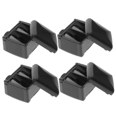 SMASOLO 4pcs Double Makeup Pen Sharpener for Eyebrow and Eyeliner Pencils Cosmetic Pencil Sharpener for Women Portable for Lip Liner and Crayons Random Color
