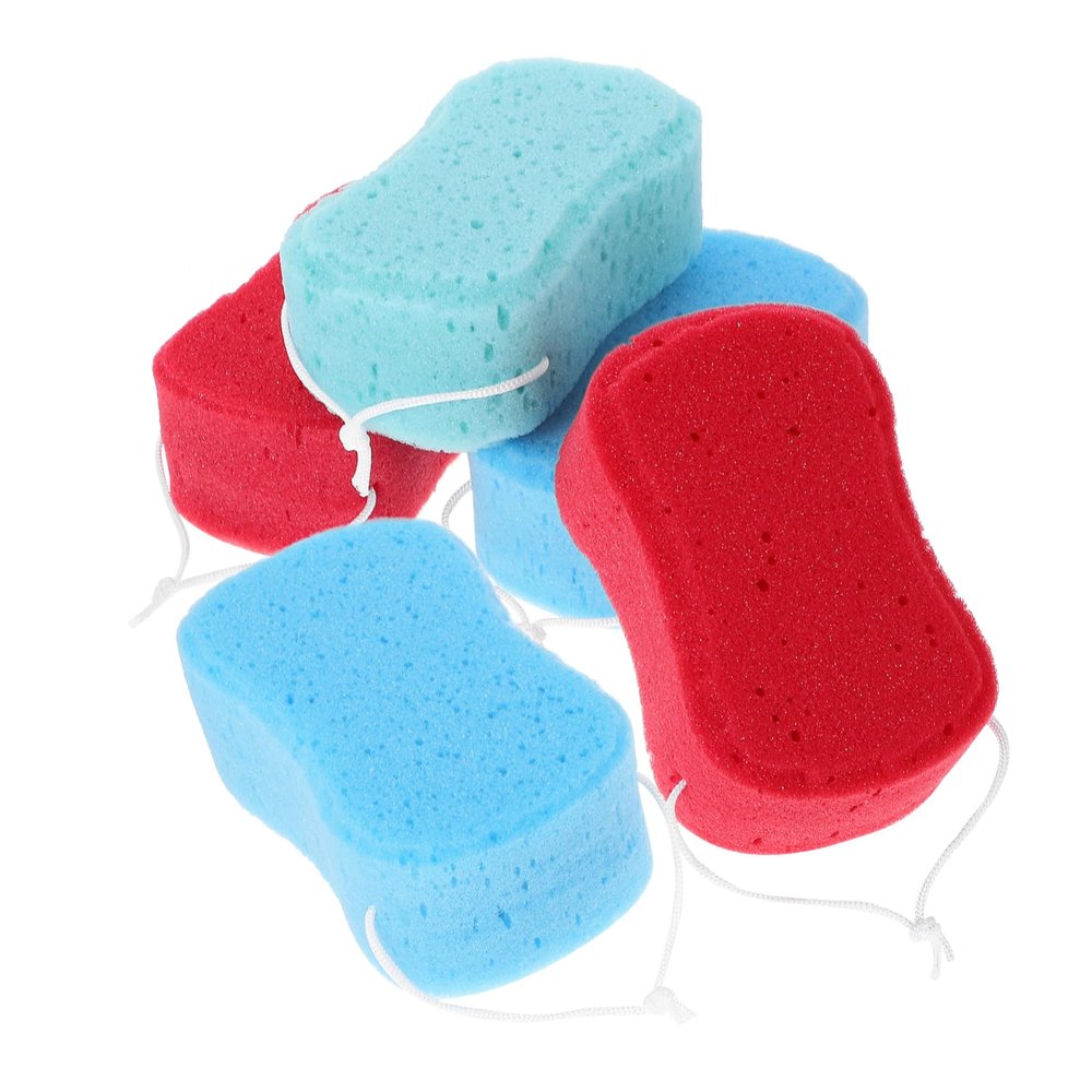 MOTHNUR 5Pcs Body Scrubber Sponge Soft Exfoliating Bathing Sponges for Home Use Mixed Colors Comfortable Mild Material Easy to Hold and Carry