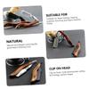 DINHEAROM Clip Beard Trimmer Holder with Head Portable Wooden Handle Razor Stand for Mens Grooming Multi Cutting Tool for Beard Eyebrow and Head Shaving view 3