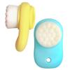 BEBEMOKO 2pcs Double Sided Silicone Facial Brush Face Cleaning Tool for Women Portable Lightweight Face Scrubber Deep Cleansing Exfoliator Brush in Lemon Yellow and Sky Blue view 1