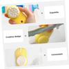 BEBEMOKO 2pcs Double Sided Silicone Facial Brush Face Cleaning Tool for Women Portable Lightweight Face Scrubber Deep Cleansing Exfoliator Brush in Lemon Yellow and Sky Blue view 2