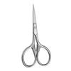 HEALEEP Stainless Steel Mustache Scissors for Men Beard Shears with Mirror Polished Blades Precise Facial Hair Trimming Tool for Beard and Mustache Grooming Rust Silver Design view 1