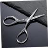 HEALEEP Stainless Steel Mustache Scissors for Men Beard Shears with Mirror Polished Blades Precise Facial Hair Trimming Tool for Beard and Mustache Grooming Rust Silver Design view 2